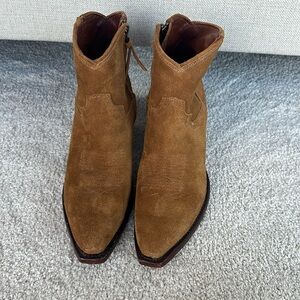 Tecovas The Daisy Suede Sienna Western Ankle Bootie Women’s